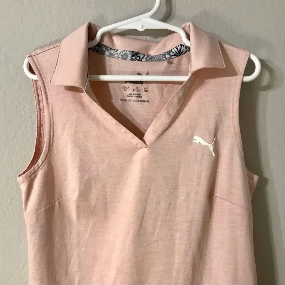 Puma Girls Collared Sleeveless Top
